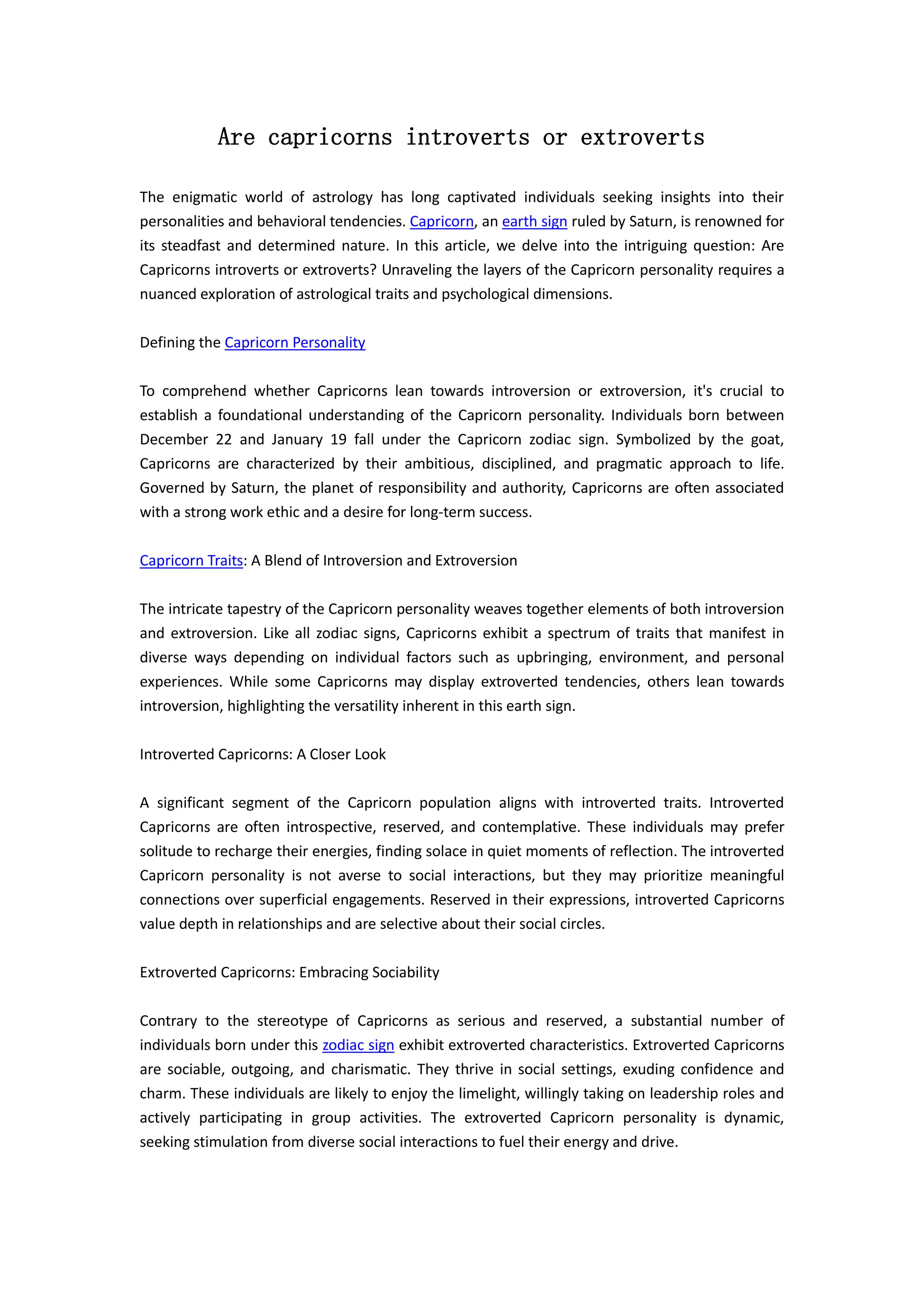Are capricorns introverts or extroverts | PDF