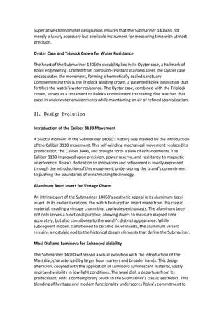 The Rolex Submariner 14060: A Comprehensive Guide DOC