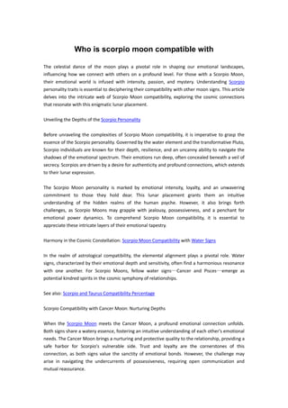 Who is scorpio moon compatible with  PDF