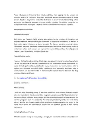 Are female cancers and male pisces compatible | DOC