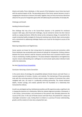 Are female cancers and male pisces compatible | DOC