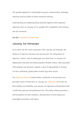 January 1st is What Zodiac Sign | DOC | Astrology | Religion & Spirituality