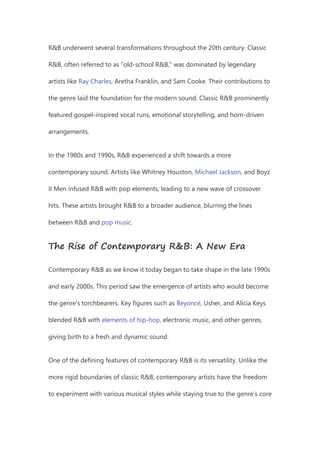 What is Contemporary R&B: A Deep Dive into the Modern Sound | DOC