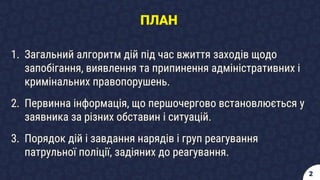 т. 15. Алгоритми дій під час виявлення, припинення правопорушень | PPT