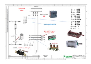 ‫التأريض‬ ‫مفتاح‬
Q2
‫الدورة‬ ‫قاطع‬
6.6KV
Q1
‫التأريض‬ ‫حالة‬ ‫يبين‬ ‫ميكانيكي‬ ‫مفتاح‬
S21 ,S22
‫الجهد‬ ‫لوجود‬ ‫الداللة‬ ‫مصابيح‬
‫متسعات‬ ‫طريق‬ ‫عن‬ ‫تأخذ‬
BUS BAR
‫الجهد‬
6.6KV
‫واالرضي‬ ‫القاطع‬ ‫بين‬ ‫انترلوك‬
 