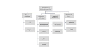 Көші-қонның
классификациясы
Бағыты
бойынша
Ішкі
Сыртқы
Себептері
бойынша
Экономикалық
Саяси
Діни
Әскери
Ұзақтығы
бойынша
Ұзақ мерзімге
Уақытша
Формасына
қарай
Мәжбүрлі
Ерікті
 
