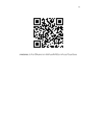 31
ภาพประกอบ 35 คิวอาร์โค้ดแสดงรายการสินค้าและฟังก์ชันในการคำนวณกำไรและร้อยละ
 