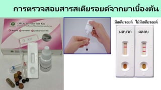 การตรวจสอบสารสเตียรอยด์จากยาเบื้องต้น
 