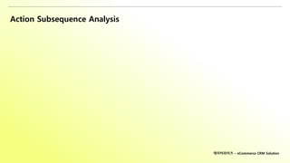 Action Subsequence Analysis
데이터라이즈 – eCommerce CRM Solution
 