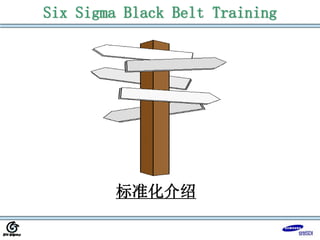 标准化介绍
Six Sigma Black Belt Training
 