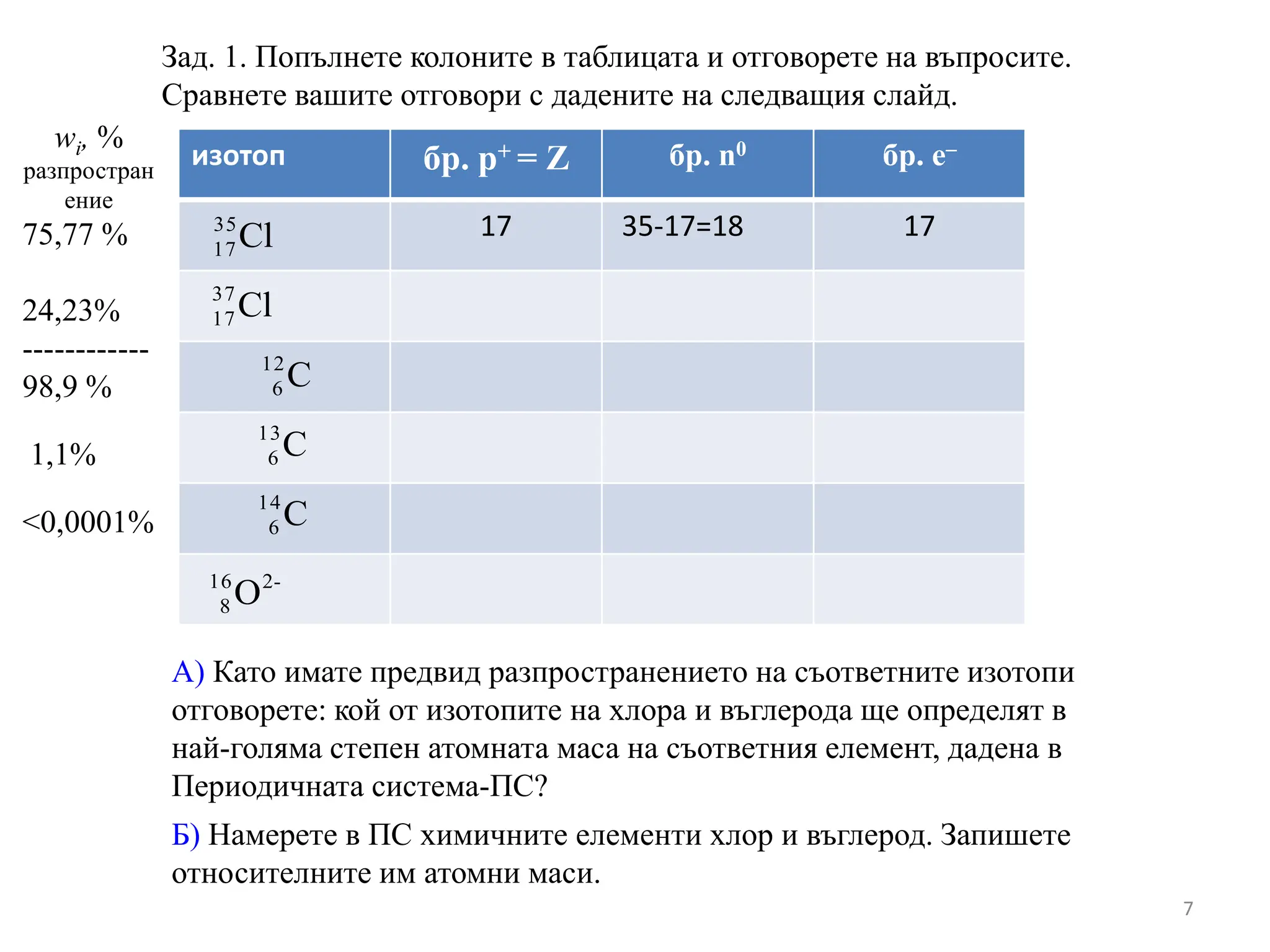 Тема І.1. - Основни понятия (атом, химичен елемент, молекула, просто ...