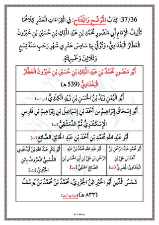 Page
39
of
67
36
/
37
ُ
‫اب‬َ ‫ي‬‫يف‬ :
‫ي‬
‫اح‬َ ‫ِل‬ ‫ي‬‫ِل‬‫مل‬‫ا‬َ‫و‬ ‫ي‬
‫ح‬ ِّ
‫ض‬َ‫و‬ُ‫ِل‬‫مل‬‫ا‬
‫ا‬َ ُ
‫ُه‬ َ
‫ال‬‫ي‬‫يف‬ ‫ي‬ ‫ِل‬
‫رش‬َ‫ع‬‫ِل‬‫ل‬‫ا‬ ‫ي‬ ‫ا‬َ‫ت‬‫ا‬َ‫ل‬‫ي‬‫ق‬‫ِل‬‫ل‬‫ا‬ ‫ي‬ :
‫ي‬ ‫ِل‬
‫ني‬ َ
‫س‬ ُ‫س‬ ‫ي‬‫ن‬‫ِل‬‫ب‬ ‫ي‬
‫ك‬‫ي‬ َ‫ِل‬‫مل‬‫ا‬ ‫ي‬‫د‬‫ِل‬‫ب‬َ‫ع‬ ‫ي‬‫ن‬‫ِل‬‫ب‬ ‫ي‬‫د‬َّ‫م‬َ ُ
‫حم‬ ٍ‫ور‬ ُ
‫ِلص‬‫ن‬َ‫م‬ ‫ي‬
‫إل‬َ ‫ي‬‫م‬‫ا‬َ‫م‬‫ي‬ ‫ِل‬ ‫ا‬ ُ
‫يف‬‫ي‬‫ل‬‫ِل‬‫ن‬َ‫ل‬
َ‫ون‬ُ ‫ِل‬
‫ري‬ َ
‫ن‬ ‫ي‬‫ن‬‫ِل‬‫ب‬
ُّ
‫ي‬‫اا‬َ‫د‬‫ِل‬‫غ‬َ‫ب‬‫ِل‬‫ل‬‫ا‬ ُ‫ار‬َّ‫ط‬َ‫ع‬‫ِل‬‫ل‬‫ا‬
،
ٍ‫م‬ ‫ِل‬
‫س‬‫ي‬‫ل‬ َ‫ة‬َ‫ن‬ َ
‫ة‬ ٍ َ َ‫ر‬ ‫ي‬‫ل‬‫ِل‬‫ه‬ َ
‫ش‬ ‫ي‬ َ
‫رش‬َ‫ع‬ َ
‫س‬‫ي‬‫اا‬ َ
‫ة‬ ‫ا‬َ ‫ي‬
‫هب‬ َ ِّ ُ‫و‬ُ‫ل‬َ‫و‬
.ٍ‫ة‬َ‫ر‬ ‫ي‬
‫ام‬ ‫ي‬‫س‬‫ِل‬ َ
‫َخ‬َ‫و‬ َ‫ني‬‫ي‬‫ث‬ َ
‫ال‬َ‫ث‬َ‫و‬
ُ‫ب‬َ
‫و‬
‫د‬َّ‫م‬َ ُ
‫حم‬ ٍ‫ور‬ ُ
‫ِلص‬‫ن‬َ‫م‬
ُ‫ار‬َّ‫ط‬َ‫ع‬‫ِل‬‫ل‬‫ا‬ َ‫ون‬ُ ‫ِل‬
‫ري‬ َ
‫ن‬ ‫ي‬‫ن‬‫ِل‬‫ب‬ ‫ي‬ ‫ِل‬
‫ني‬ َ
‫س‬ ُ‫س‬ ‫ي‬‫ن‬‫ِل‬‫ب‬ ‫ي‬
‫ك‬‫ي‬ َ‫ِل‬‫مل‬‫ا‬ ‫ي‬‫د‬‫ِل‬‫ب‬َ‫ع‬ ‫ي‬‫ن‬‫ِل‬‫ب‬
ُّ
‫ي‬‫اا‬َ‫د‬‫ِل‬‫غ‬َ‫ب‬‫ِل‬‫ل‬‫ا‬
(
539
)‫ـه‬
ُّ
‫ي‬‫ِلد‬‫ن‬‫ي‬‫ا‬‫ِل‬‫ل‬‫ا‬ ٍ‫د‬‫ِل‬‫ي‬َ ‫ي‬‫ن‬‫ِل‬‫ب‬ ‫ي‬‫ن‬ َ
‫س‬َ ‫ِل‬‫احل‬ ُ‫ن‬‫ِل‬‫ب‬ ُ‫د‬‫ِل‬‫ي‬َ ‫ي‬‫ن‬‫ِل‬‫م‬ُ‫ي‬‫ِل‬‫ل‬‫ا‬ ‫و‬ُ‫ب‬َ
[
‫س‬
–
]
ٍ‫س‬‫ي‬‫ار‬َ‫ف‬ ‫ي‬‫ن‬‫ِل‬‫ب‬ َ ‫ي‬‫ي‬ ‫ا‬َ‫ل‬‫ِل‬‫ب‬‫ي‬‫إ‬ ‫ي‬‫ن‬‫ِل‬‫ب‬ َ ‫ي‬‫ي‬‫ع‬ َ‫ام‬ ‫ِل‬
‫ة‬‫ي‬‫إ‬ ‫ي‬‫ن‬‫ِل‬‫ب‬ َ‫َد‬ ‫ِل‬
‫مح‬َ ‫بن‬ ُ ‫ي‬‫ي‬ ‫ا‬َ‫ل‬‫ِل‬‫ب‬‫ي‬‫إ‬ َ
‫اق‬َ‫ب‬ ‫ِل‬
‫ة‬‫ي‬‫إ‬ ‫و‬ُ‫ب‬َ
ُّ‫ر‬‫ي‬‫ق‬ ‫ِل‬
‫ش‬َ‫م‬ِّ‫الد‬ َّ ُ‫ث‬ ُّ ‫ي‬‫ر‬َ‫ِلد‬‫ن‬َ‫ا‬ ‫ِل‬
‫ة‬‫ي‬ ‫ِل‬ ‫ا‬
[
]
‫ي‬‫ن‬‫ِل‬‫ب‬ َ‫َد‬ ‫ِل‬
‫مح‬َ ‫ي‬‫ن‬‫ِل‬‫ب‬ ‫ي‬‫د‬َّ‫م‬َ ُ
‫حم‬‫ي‬
َّ
‫اَّلل‬ ‫ي‬‫د‬‫ِل‬‫ب‬َ‫ع‬ ‫و‬ُ‫ب‬َ
‫ي‬‫ث‬‫ي‬‫ار‬ َّ
‫الص‬ ‫ي‬
‫ي‬‫ي‬‫ال‬َ ‫ِل‬ ‫ا‬ ‫ي‬‫د‬‫ِل‬‫ب‬َ‫ع‬
[
]
ُ‫ن‬‫ِل‬‫ب‬ ‫ي‬‫َن‬ ‫ِل‬
‫مح‬َّ‫الل‬ ُ‫د‬‫ِل‬‫ب‬َ‫ع‬ ٍ‫د‬َّ‫َم‬ ُ
‫حم‬ ‫و‬ُ‫ب‬َ
‫ي‬‫ن‬‫ِل‬‫ب‬ ِّ
‫ي‬
‫ه‬َ‫ع‬ ‫ي‬‫ن‬‫ِل‬‫ب‬ َ‫َد‬ ‫ِل‬
‫مح‬َ
( ُّ ‫ي‬ ‫ِل‬
‫ْص‬‫ي‬‫ِل‬‫مل‬‫ا‬ ِّ
‫ي‬‫اا‬َ‫د‬‫ِل‬‫غ‬َ‫ب‬‫ِل‬‫ل‬‫ا‬
)
‫ي‬‫د‬‫ِل‬‫ب‬َ‫ع‬ ُ‫ن‬‫ِل‬‫ب‬ ُ‫د‬َّ‫َم‬ ُ
‫حم‬‫ي‬
َّ
‫اَّلل‬ ‫ي‬‫د‬‫ِل‬‫ب‬َ‫ع‬ ‫و‬ُ‫ب‬َ
‫ي‬‫ن‬‫ِل‬‫ب‬ ‫ي‬‫ن‬ َ
‫س‬َ ‫ِل‬‫احل‬ ‫ي‬
‫إل‬َ ‫ي‬‫ن‬‫ِل‬‫ب‬ ِّ
‫ي‬
‫ه‬َ‫ع‬ ‫ي‬‫ن‬‫ِل‬‫ب‬ ‫ي‬‫َن‬ ‫ِل‬
‫مح‬َّ‫الل‬
‫ي‬‫ث‬‫ي‬‫ار‬ َّ
‫الص‬
ُّ‫ر‬‫ي‬ َ‫ن‬َ‫حل‬‫ا‬
[
]
‫ي‬‫د‬‫ِل‬‫غ‬ُ‫د‬‫ِل‬‫ي‬َ ُ‫ن‬‫ِل‬‫ب‬‫ي‬
َّ
‫اَّلل‬ ُ‫د‬‫ِل‬‫ب‬َ‫ع‬ ٍ‫ِلل‬‫ا‬َ‫ب‬ ‫و‬ُ‫ب‬َ
‫ي‬‫ن‬‫ِل‬‫ب‬‫ا‬‫ي‬‫ب‬ ُ
‫وف‬ُ‫ل‬‫ِل‬‫ع‬َ‫ِل‬‫مل‬‫ا‬ ُّ
‫ي‬
‫س‬‫ِل‬‫م‬ ُّ
‫الش‬
[ ِّ
‫ي‬‫ِلد‬‫ن‬ُ ‫ِل‬ ‫ا‬
]
ُ
‫ف‬ ُ
‫وة‬ُ‫ي‬ ُ‫ن‬‫ِل‬‫ب‬ ُ‫د‬َّ‫م‬َ ُ
‫حم‬ ُ‫ن‬‫ِل‬‫ب‬ ُ‫د‬َّ‫م‬َ ُ
‫حم‬ ، ِّ ‫ي‬‫ر‬ َ َ ‫ِل‬ ‫ا‬ ُ‫ن‬‫ِل‬‫ب‬‫ا‬ ‫ي‬ ‫ِل‬
‫ري‬َ ‫ِل‬ ‫ا‬ ‫و‬ُ‫ب‬َ ‫ي‬‫ين‬ِّ‫د‬‫ِل‬‫ل‬‫ا‬ ُ
‫س‬‫ِل‬‫م‬ َ
‫ش‬
(
٨٣٣
)‫ـه‬
[
/ /
]
 