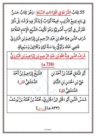 Page
55
of
67
55
ُ
‫اب‬َ ‫ي‬‫يف‬ ‫ذ‬
‫ي‬‫ة‬َ‫ع‬‫ِل‬‫ب‬ َّ
‫الس‬ ‫ي‬ ‫ا‬َ‫ت‬‫ا‬َ‫ل‬‫ي‬‫ق‬‫ِل‬‫ل‬‫ا‬ ‫ي‬ ‫ي‬‫ة‬َ‫ع‬ ‫ِل‬ ِّ
‫الرش‬
‫ن‬ َ
‫س‬ َ‫س‬ ‫اب‬َ ‫ي‬‫يف‬ َ‫و‬ُ َ‫و‬ :
‫ِل‬ َ‫َل‬ ‫اب‬َ‫و‬‫ِل‬‫ب‬َ ُ‫ه‬ُ‫ع‬‫ي‬‫ي‬ َ
‫مج‬ ‫ي‬ ‫ي‬‫ي‬‫ل‬‫ِل‬ َّ
‫الَّت‬ ُ‫يم‬‫ي‬‫د‬َ‫ب‬ ‫ي‬‫ه‬‫ي‬‫اب‬َ‫ب‬ ‫ي‬
َ‫ل‬‫ي‬‫يف‬ُ ‫ِل‬ َ‫ب‬ ،‫ا‬ ً
‫ش‬‫ِل‬‫ل‬َ‫ف‬ ‫ي‬‫يه‬‫ي‬‫ف‬ ‫ِل‬‫ل‬ُ‫يف‬‫ِل‬‫ر‬َ‫ي‬
‫ي‬‫ة‬َ‫م‬ َّ
‫ال‬َ‫ع‬‫ِل‬‫ل‬‫ا‬ ‫ي‬‫م‬‫ا‬َ‫م‬‫ي‬ ‫ِل‬ ‫ا‬ ‫ي‬
‫خ‬‫ِل‬‫ي‬ َّ
‫الش‬ ُ
‫يف‬‫ي‬‫ل‬‫ِل‬‫ن‬َ‫ل‬ َ‫و‬ُ َ‫و‬ ٍ‫ة‬َّ‫ي‬‫ي‬‫ول‬ ُ ُ ٍ
‫اب‬َ‫و‬‫ِل‬‫ب‬َ ‫ي‬ ُ
‫ش‬‫ِل‬‫ل‬َ ‫ِل‬‫ل‬‫ا‬
ِّ ‫ي‬ ‫ي‬‫ار‬َ‫ب‬‫ِل‬‫ل‬‫ا‬ ‫ي‬‫ن‬‫ِل‬‫ب‬ َ ‫ي‬‫ي‬ ‫ا‬َ‫ل‬‫ِل‬‫ب‬‫ي‬‫إ‬ ‫ي‬‫ن‬‫ِل‬‫ب‬ ‫ي‬ ‫ي‬‫ي‬‫س‬َّ‫الل‬ ‫ي‬‫د‬‫ِل‬‫ب‬َ‫ع‬ ‫ي‬‫ن‬‫ِل‬‫ب‬‫ي‬
َّ
‫اَّلل‬ ‫ي‬‫ة‬َ‫ب‬‫ي‬ ‫ي‬‫ين‬ِّ‫الد‬ ‫ي‬
‫ف‬ َ َ
‫رش‬
َ‫ة‬َ‫ن‬ َ
‫ة‬ ‫ا‬َ ‫ي‬
‫هب‬ َ ِّ ُ‫و‬ُ‫ل‬َ‫و‬ ،َ‫ة‬‫َا‬ َ
‫مح‬ ‫ي‬
‫اِض‬َ
.ٍ‫ة‬َ‫ر‬ ‫ي‬
‫ام‬‫ي‬‫ع‬‫ِل‬‫ب‬ َ
‫ة‬َ‫و‬ َ‫ني‬‫ي‬‫ث‬ َ
‫ال‬َ‫ث‬َ‫و‬ ٍ‫ن‬ َ‫ام‬َ‫ث‬
ُ
‫ف‬ َ َ
‫رش‬
ُ‫ة‬َ‫ب‬‫ي‬ ‫ي‬‫ين‬ِّ‫الد‬
ُّ ‫ي‬ ‫ي‬‫ار‬َ‫ب‬‫ِل‬‫ل‬‫ا‬ ‫ي‬‫ن‬‫ِل‬‫ب‬ َ ‫ي‬‫ي‬ ‫ا‬َ‫ل‬‫ِل‬‫ب‬‫ي‬‫إ‬ ‫ي‬‫ن‬‫ِل‬‫ب‬ ‫ي‬ ‫ي‬‫ي‬‫س‬َّ‫الل‬ ‫ي‬‫د‬‫ِل‬‫ب‬َ‫ع‬ ‫ي‬‫ن‬‫ِل‬‫ب‬‫ي‬
َّ
‫اَّلل‬
(
738
)‫ـه‬
‫ي‬‫ن‬‫ِل‬‫ب‬ َ‫َد‬ ‫ِل‬
‫مح‬َ ُ‫ن‬‫ِل‬‫ب‬ ُ‫د‬َّ‫م‬َ ُ
‫حم‬ ‫ي‬
‫اد‬َ‫ع‬َ‫ِل‬‫مل‬‫ا‬ ‫و‬ُ‫ب‬َ
‫ي‬‫ان‬َّ‫ب‬َّ ‫ال‬ ‫ي‬‫ن‬‫ِل‬‫ب‬ ‫ي‬‫ن‬ َ
‫س‬َ ‫ِل‬‫احل‬ ‫ي‬‫ن‬‫ِل‬‫ب‬ ِّ
‫ي‬
‫ه‬َ‫ع‬
ُّ‫ر‬‫ي‬‫ق‬ ‫ِل‬
‫ش‬َ‫م‬ِّ‫الد‬
(
‫ق‬
)
ُ
‫خ‬‫ِل‬‫ي‬ َّ
‫الش‬
َ‫َد‬ ‫ِل‬
‫مح‬َ ُ‫ن‬‫ِل‬‫ب‬ ُ ‫ي‬‫ي‬ ‫ا‬َ‫ل‬‫ِل‬‫ب‬‫ي‬‫إ‬
ُّ‫ر‬‫ي‬‫ق‬ ‫ِل‬
‫ش‬َ‫م‬ِّ‫الد‬
(
‫ش‬
)
ُ
‫ف‬ ُ
‫وة‬ُ‫ي‬ ُ‫ن‬‫ِل‬‫ب‬ ُ‫د‬َّ‫م‬َ ُ
‫حم‬ ُ‫ن‬‫ِل‬‫ب‬ ُ‫د‬َّ‫م‬َ ُ
‫حم‬ ، ِّ ‫ي‬‫ر‬ َ َ ‫ِل‬ ‫ا‬ ُ‫ن‬‫ِل‬‫ب‬‫ا‬ ‫ي‬ ‫ِل‬
‫ري‬َ ‫ِل‬ ‫ا‬ ‫و‬ُ‫ب‬َ ‫ي‬‫ين‬ِّ‫د‬‫ِل‬‫ل‬‫ا‬ ُ
‫س‬‫ِل‬‫م‬ َ
‫ش‬
(
٨٣٣
)‫ـه‬
[
‫ش‬/ ‫س‬
]
 