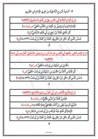 Page
7
of
67
5
-
‫ي‬‫ر‬َ َ ‫ِل‬ ‫ا‬ ‫ي‬‫ن‬‫ِل‬‫ب‬‫ا‬ ‫ي‬‫م‬‫ا‬َ‫م‬‫ي‬ ‫ِل‬ ‫ا‬ ‫ي‬
‫يي‬‫ي‬‫ل‬َ ‫ِل‬‫ن‬‫ي‬‫م‬ ‫ة‬َّ‫ي‬‫ي‬‫ب‬‫ي‬ ‫ا‬ َّ
‫ش‬‫ِل‬‫ل‬‫ا‬ ‫ي‬
‫وح‬ ُ ُ
‫رش‬ ُ‫يد‬‫ي‬‫ان‬ َ
‫ة‬َ
ِّ
‫ي‬
‫ه‬َ‫ع‬ ‫ي‬‫ن‬ َ
‫س‬َ ‫ِل‬‫احل‬ ‫ي‬
‫إل‬َ ‫ي‬‫ة‬َ‫م‬ َّ
‫ال‬َ‫ع‬‫ِل‬‫ل‬‫ا‬ ‫ي‬‫م‬‫ا‬َ‫م‬‫ي‬ ‫ِل‬ ‫ا‬ ُ
‫ح‬ ‫ِل‬ َ
‫رش‬
( ِّ ‫ي‬‫او‬َ‫ا‬ َّ‫الس‬ ٍ‫د‬َّ‫َم‬ ُ
‫حم‬ ‫ي‬‫ن‬‫ِل‬‫ب‬
643
‫ـه‬
)
( ُّ‫ر‬‫ي‬ َ‫ن‬َ ‫ِل‬‫احل‬ ‫ي‬ ِّ َ‫ع‬ُ‫ِل‬‫مل‬‫ا‬ ‫ي‬‫ن‬‫ِل‬‫ب‬ َ‫ن‬ َ‫ام‬‫ِل‬‫ا‬ُ‫ع‬ ُ‫ن‬‫ِل‬‫ب‬ ُ ‫ي‬‫ي‬‫ع‬ َ‫ام‬ ‫ِل‬
‫ة‬‫ي‬‫إ‬ ُ‫يد‬ ‫ي‬
‫ش‬َّ‫الل‬ ُ‫م‬‫ا‬َ‫م‬‫ي‬ ‫ِل‬ ‫ا‬
/‫ق‬/‫س‬
]
[ ُّ‫ر‬‫ي‬‫م‬ َّ
‫ال‬ َّ
‫الس‬ ٍ‫د‬َّ‫َم‬ ُ
‫حم‬ ‫ي‬
‫إل‬َ ‫ي‬‫ن‬‫ِل‬‫ب‬ ‫ي‬‫م‬‫ي‬‫اف‬َ‫ر‬ ُ‫ن‬‫ِل‬‫ب‬ ‫د‬َّ‫َم‬ ُ
‫حم‬ ‫ي‬
‫اد‬َ‫ع‬َ‫ِل‬‫مل‬‫ا‬ ‫و‬ُ‫ب‬َ
‫ت‬
]
ُ‫ن‬‫ِل‬‫ب‬‫ا‬ ‫ي‬ ‫ِل‬
‫ري‬َ ‫ِل‬ ‫ا‬ ‫و‬ُ‫ب‬َ ‫ي‬‫ين‬ِّ‫د‬‫ِل‬‫ل‬‫ا‬ ُ
‫س‬‫ِل‬‫م‬ َ
‫ش‬
( ُ
‫ف‬ ُ
‫وة‬ُ‫ي‬ ُ‫ن‬‫ِل‬‫ب‬ ُ‫د‬َّ‫َم‬ ُ
‫حم‬ ُ‫ن‬‫ِل‬‫ب‬ ُ‫د‬َّ‫َم‬ ُ
‫حم‬ ، ِّ ‫ي‬‫ر‬َ َ ‫ِل‬ ‫ا‬
٨٣٣
[ )‫ـه‬
‫ت‬
]
2
‫ذ‬
َ‫ن‬‫ي‬‫ب‬ ‫ي‬
‫وف‬ُ‫ل‬‫ِل‬‫ع‬َ‫ِل‬‫مل‬‫ا‬ ِّ‫ر‬‫ي‬‫ق‬ ‫ِل‬
‫ش‬َ‫م‬ِّ‫الد‬ َ ‫ي‬‫ي‬‫ع‬ َ‫ام‬ ‫ِل‬
‫ة‬‫ي‬‫إ‬ ‫ي‬‫ن‬‫ِل‬‫ب‬ ‫ي‬‫َن‬ ‫ِل‬
‫مح‬َّ‫الل‬ ‫ي‬‫د‬‫ِل‬‫ب‬َ‫ع‬ ‫ي‬ ‫ي‬
‫اة‬َ‫ق‬‫ِل‬‫ل‬‫ا‬ ‫ي‬
‫إل‬َ ‫ي‬‫ظ‬‫ي‬‫اف‬َ ‫ِل‬‫احل‬ ‫ي‬‫ري‬‫ي‬‫َب‬‫ا‬‫ِل‬‫ل‬‫ا‬ ‫ي‬‫م‬‫ا‬َ‫م‬‫ي‬ ‫ِل‬ ‫ا‬ ُ
‫ح‬ ‫ِل‬ َ
‫رش‬
َ‫ة‬َ‫م‬‫ا‬ َ
‫ش‬ ‫ي‬
‫إل‬
(
665
‫ـه‬
)
ُ
‫وة‬ُ‫ي‬ ‫ي‬‫ن‬‫ِل‬‫ب‬ َ‫ن‬ َ‫ام‬‫ِل‬‫ي‬َ ُ
‫ة‬ ‫ي‬‫ن‬‫ِل‬‫ب‬ ‫ي‬ ‫ِل‬
‫ني‬ َ
‫س‬ُ ‫ِل‬‫احل‬
( ُّ‫ر‬‫ي‬ َ‫ن‬َ ‫ِل‬‫احل‬ َ
‫ف‬
‫ق‬/‫س‬
]
( ُّ‫ر‬‫ي‬ َ‫ن‬َ ‫ِل‬‫احل‬ َ
‫ف‬ ُ
‫وة‬ُ‫ي‬ ‫ي‬‫ن‬‫ِل‬‫ب‬ َ‫ن‬ َ‫ام‬‫ِل‬‫ي‬َ ُ
‫ة‬ ‫ي‬‫ن‬‫ِل‬‫ب‬ ‫ي‬ ‫ِل‬
‫ني‬ َ
‫س‬ُ ‫ِل‬‫احل‬ ُ‫ن‬‫ِل‬‫ب‬ ُ‫َد‬ ‫ِل‬
‫مح‬َ ‫ي‬‫اس‬َّ‫ب‬َ‫ع‬‫ِل‬‫ل‬‫ا‬ ‫و‬ُ‫ب‬َ
‫س‬
)
( ُ
‫ف‬ ُ
‫وة‬ُ‫ي‬ ُ‫ن‬‫ِل‬‫ب‬ ُ‫د‬َّ‫َم‬ ُ
‫حم‬ ُ‫ن‬‫ِل‬‫ب‬ ُ‫د‬َّ‫َم‬ ُ
‫حم‬ ، ِّ ‫ي‬‫ر‬َ َ ‫ِل‬ ‫ا‬ ُ‫ن‬‫ِل‬‫ب‬‫ا‬ ‫ي‬ ‫ِل‬
‫ري‬َ ‫ِل‬ ‫ا‬ ‫و‬ُ‫ب‬َ ‫ي‬‫ين‬ِّ‫د‬‫ِل‬‫ل‬‫ا‬ ُ
‫س‬‫ِل‬‫م‬ َ
‫ش‬
٨٣٣
[ )‫ـه‬
‫نا‬ ‫إ‬
]
3
‫ذ‬
‫ي‬
‫خ‬‫ِل‬‫ي‬ َّ
‫ش‬ ‫ي‬‫ل‬ ُ
‫ح‬ ‫ِل‬ َ
‫رش‬
( ،ِّ
‫ي‬
‫اين‬َ‫ر‬َ‫م‬َ ‫ِل‬‫اْل‬ ٍ‫يد‬ ‫ي‬
‫ش‬َ‫ر‬ ‫ي‬‫ن‬‫ِل‬‫ب‬ ِّ ‫ي‬‫ع‬‫ِل‬‫ل‬‫ا‬ ‫ي‬
‫إل‬َ ‫ي‬‫ن‬‫ِل‬‫ب‬‫ا‬ ‫ي‬ َ‫ج‬َ ‫ِل‬‫ن‬ُ‫ِل‬‫مل‬‫ا‬
643
‫ـه‬
)
( ُّ ‫ي‬
‫د‬َ‫ر‬ُ ‫ِل‬‫اْل‬ ‫ي‬‫ن‬‫ِل‬‫ي‬ َّ ‫ال‬ ُ‫ن‬‫ِل‬‫ب‬ ُ‫د‬َّ‫َم‬ ُ
‫حم‬ ُ‫ن‬‫ي‬‫اي‬ َّ
‫الص‬
/‫ق‬/‫س‬
]
( ‫ي‬‫ة‬ َ
‫ة‬ َ
‫َال‬‫ا‬‫ِل‬‫ل‬‫ا‬ ُ‫م‬‫ا‬َ‫م‬‫ي‬‫إ‬ ُّ‫ر‬‫ي‬ َ
‫ال‬‫ي‬‫ِل‬ ‫ا‬ َ‫َد‬ ‫ِل‬
‫مح‬َ ُ‫ن‬‫ِل‬‫ب‬ ‫ى‬َ‫ي‬‫ِل‬ َ
‫َي‬ ُ‫يد‬‫ي‬‫س‬َ‫و‬‫ِل‬‫ل‬‫ا‬ ُ
‫خ‬‫ِل‬‫ي‬ َّ
‫الش‬
/‫ق‬/‫س‬
]
ُ‫د‬‫ِل‬‫ب‬َ‫ع‬ ٍ‫د‬َّ‫َم‬ ُ
‫حم‬ ‫و‬ُ‫ب‬َ ُ‫م‬‫ا‬َ‫م‬‫ي‬ ‫ِل‬ ‫ا‬
( ‫ي‬‫ر‬ َ
‫ال‬ َّ‫الس‬ ‫ي‬‫ن‬‫ِل‬‫ب‬ َ
‫ف‬ ُ
‫وة‬ُ‫ي‬ ُ‫ن‬‫ِل‬‫ب‬ ‫ي‬
‫اب‬َّ َ‫و‬‫ِل‬‫ل‬‫ا‬
‫ت‬
)
( ُ
‫ف‬ ُ
‫وة‬ُ‫ي‬ ُ‫ن‬‫ِل‬‫ب‬ ُ‫د‬َّ‫َم‬ ُ
‫حم‬ ُ‫ن‬‫ِل‬‫ب‬ ُ‫د‬َّ‫َم‬ ُ
‫حم‬ ، ِّ ‫ي‬‫ر‬َ َ ‫ِل‬ ‫ا‬ ُ‫ن‬‫ِل‬‫ب‬‫ا‬ ‫ي‬ ‫ِل‬
‫ري‬َ ‫ِل‬ ‫ا‬ ‫و‬ُ‫ب‬َ ‫ي‬‫ين‬ِّ‫د‬‫ِل‬‫ل‬‫ا‬ ُ
‫س‬‫ِل‬‫م‬ َ
‫ش‬
٨٣٣
[ )‫ـه‬
‫ت‬
]
4
‫ذ‬
 