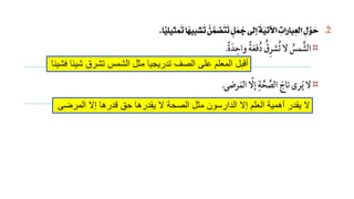 فشيئا شيئا تشرق الشمس مثل تدريجيا الصف على المعلم أقبل
المرضى إال قدرها حق يقدرها ال الصحة مثل الدارسون إال العلم أهمية يقدر ال