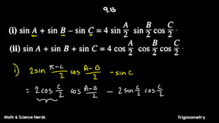 ত্রিকোনমিতি ফাইনাল রিভিশন.pdf hsc math 1st paper exmple and formula | PDF