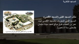 ‫التذكارية‬ ‫المساجد‬
‫مثاهللا‬
:
‫الدةلي‬ ‫المسجد‬
(
‫قصى‬ ‫ا‬ ‫المسجد‬
:)
‫ش‬ ‫األقص‬ ‫لجةاد‬ ‫ف‬ ‫الجع‬ ‫لي‬ ‫ال‬ ‫الجةاد‬
‫يد‬
‫صلي‬ ‫صيدو‬ ‫د‬ ‫لجع‬ ‫ق‬ ‫م‬ ‫ق‬ ‫ب‬ ‫الخط‬ ‫ل‬ ‫مج‬
‫ل‬ ‫ج‬
‫صلر‬ ‫فلةطيل‬
15
‫ها‬
.
 