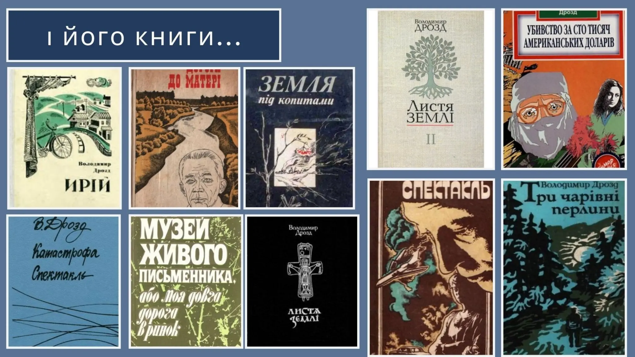 Щире слово наших земляків. Письменники Чернігівщини. ВОЛОДИМИР ДРОЗД