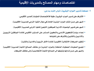 





38
‫اإلقليمية‬ ‫بالمديريات‬ ‫المصالح‬ ‫ومهام‬ ‫اختصاصات‬
 