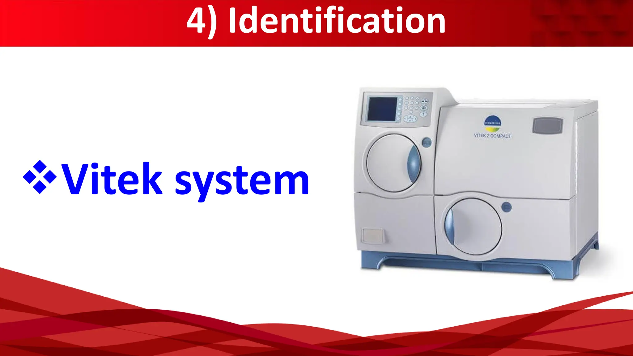 4) Identification
❖Vitek system
 