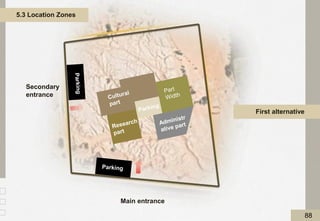Main entrance
Secondary
entrance
First alternative
5.3 Location Zones
88
 
