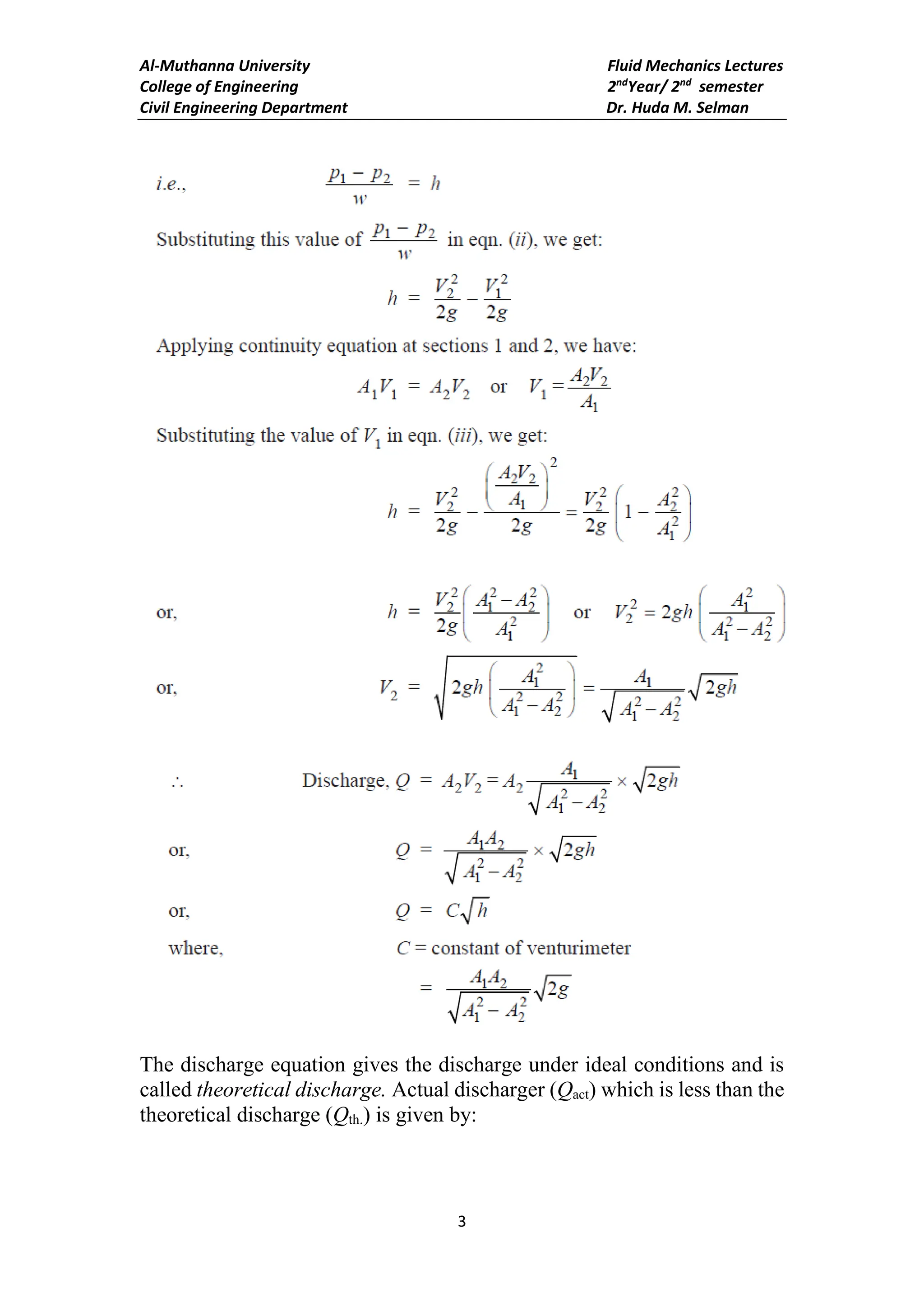 fluid mechanics lectures fluid mechanics lectures | PDF