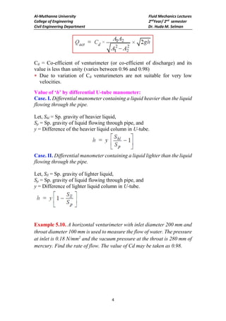 fluid mechanics lectures fluid mechanics lectures | PDF