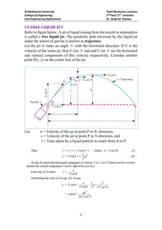 Trajectory Fluids fluid mechanics lectures fluid mechanics lectures | PDF