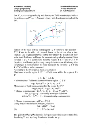 fluid mechanics lectures fluid mechanics lectures | PDF