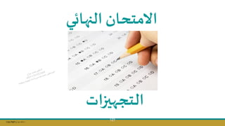 Copy Right ‫جراح‬ ‫محمد‬ ‫د‬
147
147
‫االمتحان‬
‫النهائي‬
‫التجهيزات‬
 