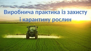 Виробнича практика із захисту
і карантину рослин
 