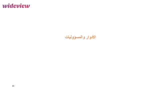 64
‫والمسؤوليات‬ ‫األدوار‬
 