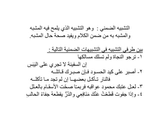 َْٜ‫اىع‬ ٔٞ‫اىزشج‬
:
ٔ‫اىَشج‬ ٔٞ ‫يَح‬ٝ ٛ‫اىز‬ ٔٞ‫اىزشج‬ ٕ٘ٗ
ٔ‫اىَشج‬ ‫تبه‬ ‫صحخ‬ ‫ذ‬ٞ‫س‬ٝٗ ً‫اىنال‬ َِ‫ظ‬ ٍِ ٔ‫ث‬ ٔ‫ٗاىَشج‬
.
‫خ‬ٞ‫اىزبى‬ ‫خ‬َْٞ‫اىع‬ ‫ٖبد‬ٞ‫اىزشج‬ ٜ ٔٞ‫اىزشج‬ ٜ ‫غش‬ ِٞ‫ث‬
:
1
-
‫ٍغبىنٖب‬ ‫رغيل‬ ٌ‫ٗى‬ ‫اىْجبح‬ ٘‫رشج‬
ٚ‫عي‬ ٛ‫رجش‬ ‫ال‬ ‫ْخ‬ٞ‫اىغس‬ ُ
ِ
‫ظ‬َ‫ج‬َٞ‫اى‬
2
-
ٔ‫قـبريــ‬ ‫صجـشك‬ ُ‫ـإ‬ ‫اىحغـ٘د‬ ‫ذ‬ٞ‫م‬ ٚ‫عي‬ ‫أصجش‬
ٔ‫رؤميــ‬ ‫ٍـب‬ ‫رجذ‬ ٌ‫ى‬ ُ ‫ثععٖــب‬ ‫رـؤمـو‬ ‫بىْبس‬
3
-
‫ثبىعـيو‬ ً‫األعقـب‬ ‫ذ‬ّ‫ح‬‫ص‬ ‫ب‬ّ‫ـ‬َ‫شث‬ ٔ‫ع٘اقج‬ ‫ٍحَ٘د‬ ‫عزجل‬ ‫و‬َ‫ىعـ‬
4
-
ِ‫ت‬‫اىحبى‬ ُ‫ء‬‫جسب‬ ُٔ‫قطع‬ٝ ُّ‫س‬‫ن‬‫ذ‬‫ٗاى‬ ِٜ‫ع‬ِ ‫َب‬ٍَْ َ‫ل‬َْْ‫ع‬ ُ‫ذ‬ْ‫ع‬‫ط‬َ‫ق‬ ‫جس٘د‬ ‫را‬ ٗ
 