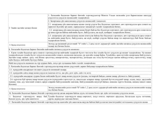 2. Эдийн засгийн хөгжил болон
1. Хөгжлийн бодлогын баримт бичгийг хэрэгжүүлснээр Монгол Улсын хөгжлийн үзэл баримтлалын шалгуур
үзүүлэлтэд үзүүлсэн нөлөөллийг тодорхойлох
2. Захиргааны үйл ажиллагаанд үзүүлсэн нөлөөллийг тооцоолох:
2.1. захиргааны үйл ажиллагааны нөлөө хэвээр үлдсэн бол бодлогын хэрэгжилт, авч хэрэгжүүлсэн арга хэмжээ нь
зорилтот бүлгийн эрх ашиг, хариуцлагыг хөндөөгүй гэдгийг тодорхойлон бичих;
2.2. захиргааны үйл ажиллагааны нөлөө буурч байгаа бол бодлогын хэрэгжилт, авч хэрэгжүүлсэн арга хэмжээнээс
үр шим хүртэж байгаа нийгмийн бүлэг, байгууллага, аж ахуй, салбарыг тодорхойлон бичих;
2.3. захиргааны үйл ажиллагааны нөлөө нэмэгдэж байгаа бол бодлогын хэрэгжилт, авч хэрэгжүүлсэн арга хэмжээ
нь нийгмийн ямар бүлэг, байгууллага, аж ахуй, салбарт үзүүлж байгаа ямар гол өөрчлөлтүүд бий болж байгааг
тодорхойлон бичих.
3. Бусад мэдээлэл
Энэхүү үр нөлөөний үнэлгээний "А"-гийн 1, 2 дахь хэсэгт дурдаагүй эдийн засгийн хөгжилд үзүүлсэн нөлөөллийн
талаар энд бичиж болно.
Б. Хөгжлийн бодлогын баримт бичгийн нийгмийн хөгжилд үзүүлсэн нөлөөлөл
1. Хэрэв тухайн бодлогын арга хэмжээг хэрэгжүүлснээр нийгмийн тодорхой бүлэгт чиглэсэн бол тухайн бүлэгт үзүүлсэн үр нөлөөг тодорхойлно. Үр нөлөөг
тодорхойлохдоо тухайн бүлэгт үзүүлсэн нөлөөллийн хэмжээ, нөлөөлсөн магадлал, үр дүнгийн талаар байна. Тухайлбал, орон нутгийн захиргааны байгууллага,
Засгийн газар, жижиг, дунд, том бизнес эрхлэгчид, импортлогчид, экспортлогчид, дотоодын зах зээлд бүтээгдэхүүн ханган нийлүүлэгчид, хэрэглэгчид, газар
зүйн бүсүүд, нийгмийн бүлгүүд байна.
Нийгэмд үзүүлсэн нөлөөлөл нь түр зуурын байх, эсхүл урт хугацааны байх гэдгийг тодорхойлно.
2. Хөгжлийн бодлогын баримт бичгийг хэрэгжүүлснээр ямар нөлөө үзүүлэхийг дараах байдлаар тодорхойлсон байна:
2.1. хүмүүсийн амьдралын хэв маягт үзүүлсэн нөлөөний талаар;
2.2. хүмүүсийн соёлд ямар нөлөө үзүүлсэн (хамтын итгэл, зан үйл, үнэт зүйл, соёл гэх мэт);
2.3. хүмүүсийн амьдардаг суурин болон нийгмийн бүлэгт ямар нөлөө үзүүлсэн (уялдаа, тогтвортой байдал, шинж чанар, үйлчилгээ, байгууламж);
2.4. хүрээлэн буй орчинд ямар нөлөө үзүүлсэн (хүмүүсийн хэрэглэдэг ус, амьсгалдаг агаарын чанар, хүнсний бүтээгдэхүүний чанар, олдоц, аюул, эрсдэлийн
түвшин, тоос, дуу чимээний хэмжээ, ариун цэврийн байгууламжийн хангамж, байгууламжийн аюулгүй байдал, нөөцөөс хүртэх боломж, нөөцөд хяналт тавих
боломж).
3. Бусад мэдээлэл
Энэхүү нөлөөллийн үнэлгээний "Б"-гийн 1, 2 дахь хэсэгт дурдаагүй нийгмийн хөгжилд үзүүлсэн нөлөөллийн талаар
энд бичиж болно.
В. Хөгжлийн бодлогын баримт бичгийг хэрэгжүүлснээр дагаж мөрдөж байгаа хууль тогтоомж болон эрх зүйн тогтолцоонд үзүүлсэн нөлөө
1. Бодлогыг хэрэгжүүлэх явцад бий
болсон хууль, эрх зүйн шинэчлэл
Тухайн бодлогыг хэрэгжүүлэх явцад өөрчлөлт, эсхүл нэмэлт, өөрчлөлт оруулсан, батлагдсан хууль тогтоомж,
дүрэм, журмуудыг жагсаан бичнэ.
Г. Хөгжлийн бодлогын баримт бичгийг хэрэгжүүлснээр одоогийн үйл ажиллагаа явуулж байгаа байгууллагын (институцийн) тогтолцоонд үзүүлсэн нөлөө
 