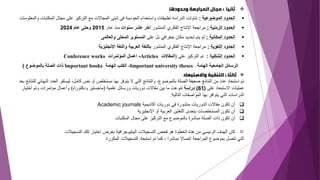 ❖
‫ثانيا‬
:
‫وحدودها‬ ‫المراجعة‬ ‫مجال‬
▪
‫الموضوعية‬ ‫الحدود‬
:
‫و‬ ‫المكتبات‬ ‫مجال‬ ‫على‬ ‫التركيز‬ ‫مع‬ ‫المجاالت‬ ‫شتى‬ ‫فى‬ ‫الحوسبة‬ ‫واستخدام‬ ‫تطبيقات‬ ‫الدراسه‬ ‫تناولت‬
‫المعلومات‬
▪
‫الزمنية‬ ‫الحدود‬
:
‫المنشور‬ ‫الفكري‬ ‫اإلنتاج‬ ‫مراجعة‬
‫سنوات‬ ‫عشر‬ ‫آخر‬
‫عام‬ ‫منذ‬
2015
‫عام‬ ‫وحتى‬
2024
▪
‫المكانية‬ ‫الحدود‬
:
‫على‬ ‫بل‬ ‫جغرافي‬ ‫مكان‬ ‫تحديد‬ ‫يتم‬ ‫لم‬
‫والعالمى‬ ‫المحلى‬ ‫المستوى‬
▪
‫اللغوية‬ ‫الحدود‬
:
‫المنشور‬ ‫الفكري‬ ‫اإلنتاج‬ ‫مراجعة‬
‫اإلنجليزية‬ ‫واللغة‬ ‫العربية‬ ‫باللغة‬
▪
‫الشكلية‬ ‫الحدود‬
:
‫على‬ ‫التركيز‬ ‫تم‬
(
‫المقاالت‬
Articles
-
‫المؤتمرات‬ ‫اعمال‬
Conference works
‫الهامة‬ ‫الجامعية‬ ‫الرسائل‬
Important university theses
-
‫الهامة‬ ‫الكتب‬
Important books
‫بالموضوع‬ ‫الصلة‬ ‫ذات‬
)
❖
‫ثالثا‬
:
‫واالستبعاد‬ ‫التنقية‬
‫الع‬ ‫ليستقر‬ ،‫كامل‬ ‫نص‬ ‫أو‬ ‫مستخلص‬ ‫بها‬ ‫يتوفر‬ ‫ال‬ ‫التي‬ ‫والنتائج‬ ،‫بالموضوع‬ ‫الصلة‬ ‫ضعيفة‬ ‫النتائج‬ ‫من‬ ‫عدد‬ ‫استبعاد‬ ‫تم‬
‫بعد‬ ‫للنتائج‬ ‫النهائي‬ ‫دد‬
‫على‬ ‫االستبعاد‬ ‫عمليات‬
(
61
)
‫دراسة‬
‫علمية‬ ‫ورسائل‬ ‫دوريات‬ ‫مقاالت‬ ‫بين‬ ‫ما‬ ‫تنوعت‬
(
‫ودكتوراه‬ ‫ماجستير‬
)
‫اختيار‬ ‫وتم‬ ‫مؤتمرات‬ ‫وأعمال‬
‫التالية‬ ‫المواصفات‬ ‫بها‬ ‫يتوافر‬ ‫التي‬ ‫الدراسات‬
:
❑
‫أكاديمية‬ ‫دوريات‬ ‫في‬ ‫منشورة‬ ‫الدوريات‬ ‫مقاالت‬ ‫تكون‬ ‫أن‬
Academic journals
❑
‫اإلنجليزية‬ ‫أو‬ ‫العربية‬ ‫اللغتين‬ ‫بإحدى‬ ‫المستخلصات‬ ‫تكون‬ ‫أن‬
❑
‫المكتبات‬ ‫مجال‬ ‫على‬ ‫التركيز‬ ‫مع‬ ‫بالموضوع‬ ‫مباشرة‬ ‫الصلة‬ ‫ذات‬ ‫تكون‬ ‫ان‬

‫التسجيالت‬ ‫تلك‬ ‫اختيار‬ ‫بغرض‬ ‫الببليوجرافية‬ ‫التسجيالت‬ ‫فحص‬ ‫هو‬ ‫الخطوة‬ ‫هذة‬ ‫من‬ ‫الرئيسي‬ ‫الهدف‬ ‫كان‬
‫المكررة‬ ‫التسجيالت‬ ‫استبعاد‬ ‫تم‬ ‫كما‬ ، ‫مباشرا‬ ‫اتصاال‬ ‫المراجعة‬ ‫بموضوع‬ ‫تتصل‬ ‫التي‬
 