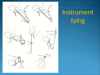 Instrument
tying
 