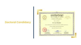Doctoral Candidacy
 