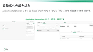 自動化への組み込み
Application Automation にある Do Reload ブロックからデータフローオブジェクトの指定を行う事が可能です。
Application Automation からデータフローを実行する
 