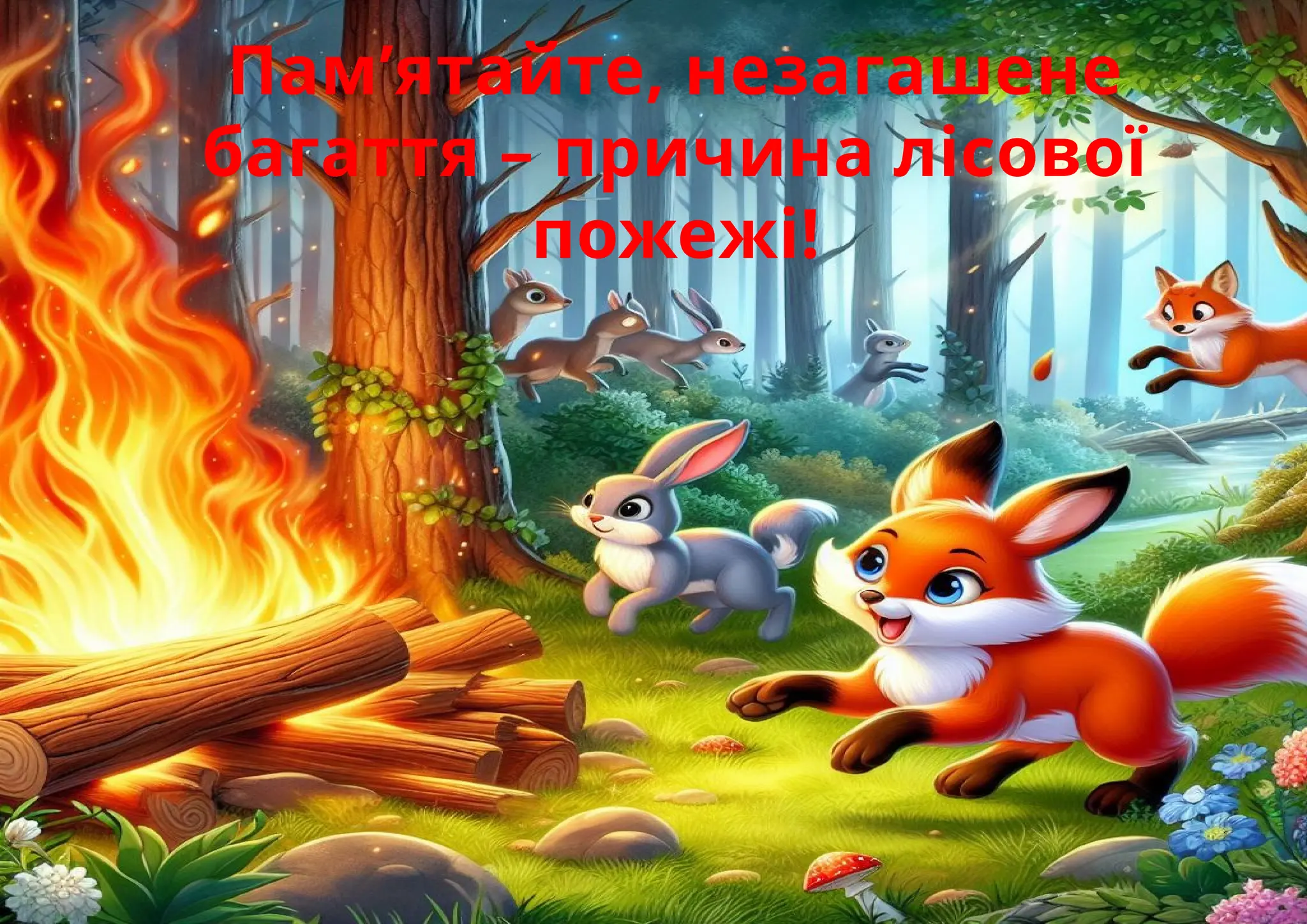 Пам’ятайте, незагашене
багаття – причина лісової
пожежі!
 