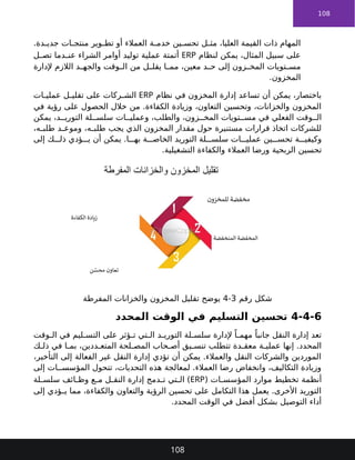 108
‫ل‬ ‫مث‬ ،‫العليا‬ ‫القيمة‬ ‫ذات‬ ‫المهام‬
‫العمالء‬ ‫ة‬ ‫خدم‬ ‫ين‬ ‫تحس‬
‫أو‬
‫دة‬ ‫جدي‬ ‫ات‬ ‫منتج‬ ‫وير‬ ‫تط‬
.
‫لنظام‬ ‫يمكن‬ ،‫المثال‬ ‫سبيل‬ ‫على‬
ERP
‫ل‬ ‫تص‬ ‫دما‬ ‫عن‬ ‫الشراء‬ ‫أوامر‬ ‫توليد‬ ‫عملية‬ ‫أتمتة‬
‫إلدارة‬ ‫الالزم‬ ‫د‬ ‫والجه‬ ‫وقت‬ ‫ال‬ ‫من‬ ‫ل‬ ‫يقل‬ ‫ا‬ ‫مم‬ ،‫معين‬ ‫د‬ ‫ح‬ ‫إلى‬ ‫زون‬ ‫المخ‬ ‫تويات‬ ‫مس‬
.‫المخزون‬
‫نظام‬ ‫في‬ ‫المخزون‬ ‫إدارة‬ ‫تساعد‬ ‫أن‬ ‫يمكن‬ ،‫باختصار‬
ERP
‫ات‬ ‫عملي‬ ‫ل‬ ‫تقلي‬ ‫على‬ ‫ركات‬ ‫الش‬
‫في‬ ‫رؤية‬ ‫على‬ ‫الحصول‬ ‫خالل‬ ‫من‬ .‫الكفاءة‬ ‫وزيادة‬ ،‫التعاون‬ ‫وتحسين‬ ،‫والخزانات‬ ‫المخزون‬
‫يمكن‬ ،‫د‬ ‫التوري‬ ‫لة‬ ‫سلس‬ ‫ات‬ ‫وعملي‬ ،‫والطلب‬ ،‫زون‬ ‫المخ‬ ‫تويات‬ ‫مس‬ ‫في‬ ‫الفعلي‬ ‫وقت‬ ‫ال‬
،‫ه‬ ‫طلب‬ ‫د‬ ‫وموع‬ ،‫ه‬ ‫طلب‬ ‫يجب‬ ‫الذي‬ ‫المخزون‬ ‫مقدار‬ ‫حول‬ ‫مستنيرة‬ ‫قرارات‬ ‫اتخاذ‬ ‫للشركات‬
‫ة‬ ‫وكيفي‬
‫التوريد‬ ‫لة‬ ‫سلس‬ ‫ات‬ ‫عملي‬ ‫ين‬ ‫تحس‬
‫إلى‬ ‫ك‬ ‫ذل‬ ‫ؤدي‬ ‫ي‬ ‫أن‬ ‫يمكن‬ .‫ا‬ ‫به‬ ‫ة‬ ‫الخاص‬
‫تحسين‬
‫العمالء‬ ‫ورضا‬ ‫الربحية‬
.‫التشغيلية‬ ‫والكفاءة‬
‫رقم‬ ‫شكل‬
3
-
4
‫المفرطة‬ ‫والخزانات‬ ‫المخزون‬ ‫تقليل‬ ‫يوضح‬
4-4-6
‫المحدد‬ ‫الوقت‬ ‫في‬ ‫التسليم‬ ‫تحسين‬
‫إلدارة‬ ً‫ا‬ ‫مهم‬ ً‫جانبا‬ ‫النقل‬ ‫إدارة‬ ‫تعد‬
‫ؤثر‬ ‫ت‬ ‫تي‬ ‫ال‬ ‫د‬ ‫التوري‬ ‫لة‬ ‫سلس‬
‫وقت‬ ‫ال‬ ‫في‬ ‫ليم‬ ‫التس‬ ‫على‬
‫ك‬ ‫ذل‬ ‫في‬ ‫ا‬ ‫بم‬ ،‫ددين‬ ‫المتع‬ ‫لحة‬ ‫المص‬ ‫حاب‬ ‫أص‬ ‫يق‬ ‫تنس‬ ‫تتطلب‬ ‫دة‬ ‫معق‬ ‫ة‬ ‫عملي‬ ‫إنها‬ .‫المحدد‬
،‫التأخير‬ ‫إلى‬ ‫الفعالة‬ ‫غير‬ ‫النقل‬ ‫إدارة‬ ‫تؤدي‬ ‫أن‬ ‫يمكن‬ .‫والعمالء‬ ‫النقل‬ ‫والشركات‬ ‫الموردين‬
‫إلى‬ ‫ات‬ ‫المؤسس‬ ‫تتحول‬ ،‫التحديات‬ ‫هذه‬ ‫لمعالجة‬ .‫العمالء‬ ‫رضا‬ ‫وانخفاض‬ ،‫التكاليف‬ ‫وزيادة‬
‫أنظمة‬
‫ات‬ ‫المؤسس‬ ‫موارد‬ ‫تخطيط‬
(
ERP
‫لة‬ ‫سلس‬ ‫ائف‬ ‫وظ‬ ‫ع‬ ‫م‬ ‫ل‬ ‫النق‬ ‫إدارة‬ ‫دمج‬ ‫ت‬ ‫تي‬ ‫ال‬ )
‫إلى‬ ‫ؤدي‬ ‫ي‬ ‫مما‬ ،‫والكفاءة‬ ‫والتعاون‬ ‫الرؤية‬ ‫تحسين‬ ‫على‬ ‫التكامل‬ ‫هذا‬ ‫يعمل‬ .‫األخرى‬ ‫التوريد‬
.‫المحدد‬ ‫الوقت‬ ‫في‬ ‫أفضل‬ ‫بشكل‬ ‫التوصيل‬ ‫أداء‬
108
 