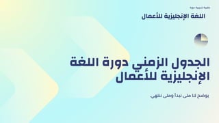 ‫اللغة‬ ‫دورة‬ ‫الزمني‬ ‫الجدول‬
‫لألعمال‬ ‫اإلنجليزية‬
.‫ننتهي‬ ‫ومتى‬ ‫نبدأ‬ ‫متى‬ ‫لنا‬ ‫يوضح‬
‫دورة‬ ‫تدريبية‬ ‫حقيبة‬
‫لألعمال‬ ‫اإلنجليزية‬ ‫اللغة‬
 