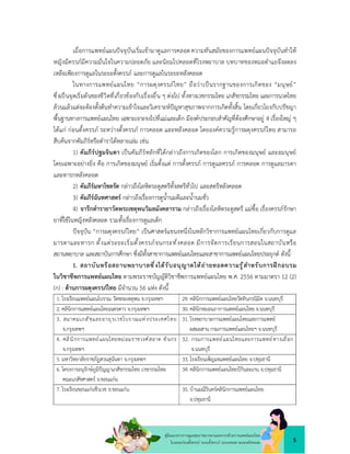 5
คูมือแนวทางการดูแลสุขภาพมารดาและทารกดวยการแพทยแผนไทย
ในระยะกอนตั้งครรภ ระยะตั้งครรภ ระยะคลอด ระยะหลังคลอด
เมื่อการแพทยแผนปจจุบันเริ่มเขามาดูแลการคลอดความทันสมัยของการแพทยแผนปจจุบันทำให
หญิงมีครรภมีความมั่นใจในความปลอดภัย และนิยมไปคลอดที่โรงพยาบาล บทบาทของหมอตำแยจึงลดลง
เหลือเพียงการดูแลในระยะตั้งครรภ และการดูแลในระยะหลังคลอด
ในทางการแพทยแผนไทย “การผดุงครรภไทย” ถือวาเปนรากฐานของการเกิดของ “มนุษย”
ซึ่งเปนจุดเริ่มตนของชีวิตที่เกี่ยวของกับเรื่องอื่น ๆ ตอไป ทั้งทางเวชกรรมไทย เภสัชกรรมไทย และการนวดไทย
ลวนแลวแตจะตองตั้งตนทำความเขาใจและวิเคราะหปญหาสุขภาพจากการเกิดทั้งสิ้น โดยเกี่ยวโยงกับปรัชญา
พื้นฐานทางการแพทยแผนไทย เฉพาะเจาะจงไปที่แมและเด็ก มีองคประกอบสำคัญที่ตองศึกษาอยู 4 เรื่องใหญ ๆ
ไดแก กอนตั้งครรภ ระหวางตั้งครรภ การคลอด และหลังคลอด โดยองคความรูการผดุงครรภไทย สามารถ
สืบคนจากคัมภีรหรือตำราไดหลายเลม เชน
1) คัมภีรปฐมจินดา เปนคัมภีรหลักที่ไดกลาวถึงการเกิดของโลก การเกิดของมนุษย และอมนุษย
โดยเฉพาะอยางยิ่ง คือ การเกิดของมนุษย เริ่มตั้งแต การตั้งครรภ การดูแลครรภ การคลอด การดูแลมารดา
และทารกหลังคลอด
2) คัมภีรมหาโชตรัต กลาวถึงโลหิตระดูสตรีทั้งสตรีทั่วไป และสตรีหลังคลอด
3) คัมภีรฉันทศาสตร กลาวถึงเรื่องการดูน้ำนมดีและน้ำนมชั่ว
4) จารึกตำรายาวัดพระเชตุพนวิมลมังคลาราม กลาวถึงเรื่องโลหิตระดูสตรี แมซื้อ เรื่องครรภรักษา
ยาที่ใชในหญิงหลังคลอด รวมทั้งเรื่องการดูแลเด็ก
ปจจุบัน “การผดุงครรภไทย” เปนศาสตรแขนงหนึ่งในหลักวิชาการแพทยแผนไทยเกี่ยวกับการดูแล
มารดาและทารก ตั้งแตระยะเริ่มตั้งครรภจนกระทั่งคลอด มีการจัดการเรียนการสอนในสถาบันหรือ
สถานพยาบาล และสถาบันการศึกษา ซึ่งมีทั้งสาขาการแพทยแผนไทยและสาขาการแพทยแผนไทยประยุกต ดังนี้
1. สถาบันหรือสถานพยาบาลซึ่งไดรับอนุญาตใหถายทอดความรูสำหรับการฝกอบรม
ในวิชาชีพการแพทยแผนไทย ตามพระราชบัญญัติวิชาชีพการแพทยแผนไทย พ.ศ. 2556 ตามมาตรา 12 (2)
(ก) : ดานการผดุงครรภไทย มีจำนวน 56 แหง ดังนี้
1. โรงเรียนแพทยแผนโบราณ วัดพระเชตุพน จ.กรุงเทพฯ 29. คลินิกการแพทยแผนไทยวัดทินกรนิมิต จ.นนทบุรี
2. คลินิกการแพทยแผนไทยเนตรดาว จ.กรุงเทพฯ 30. คลินิกหมอนภาการแพทยแผนไทย จ.นนทบุรี
3. สมาคมเภสัชและอายุรเวชโบราณแหงประเทศไทย
จ.กรุงเทพฯ
31. โรงพยาบาลการแพทยแผนไทยและการแพทย
ผสมผสาน กรมการแพทยแผนไทยฯ จ.นนทบุรี
4. คลินิกการแพทยแผนไทยหมอมราชวงศสอาด ทินกร
จ.กรุงเทพฯ
32. กรมการแพทยแผนไทยและการแพทยทางเลือก
จ.นนทบุรี
5. มหาวิทยาลัยราชภัฎสวนสุนันทา จ.กรุงเทพฯ 33. โรงเรียนเพ็ญแขแพทยแผนไทย จ.ปทุมธานี
6. โครงการอนุรักษภูมิปญญาเภสัชกรรมไทย เวชกรรมไทย
คณะเภสัชศาสตร จ.ขอนแกน
34. คลินิกการแพทยแผนไทยบีกินอะเกน จ.ปทุมธานี
7. โรงเรียนขอนแกนชีวเวช จ.ขอนแกน 35. บานมณีรินทรคลินิกการแพทยแผนไทย
จ.ปทุมธานี
 