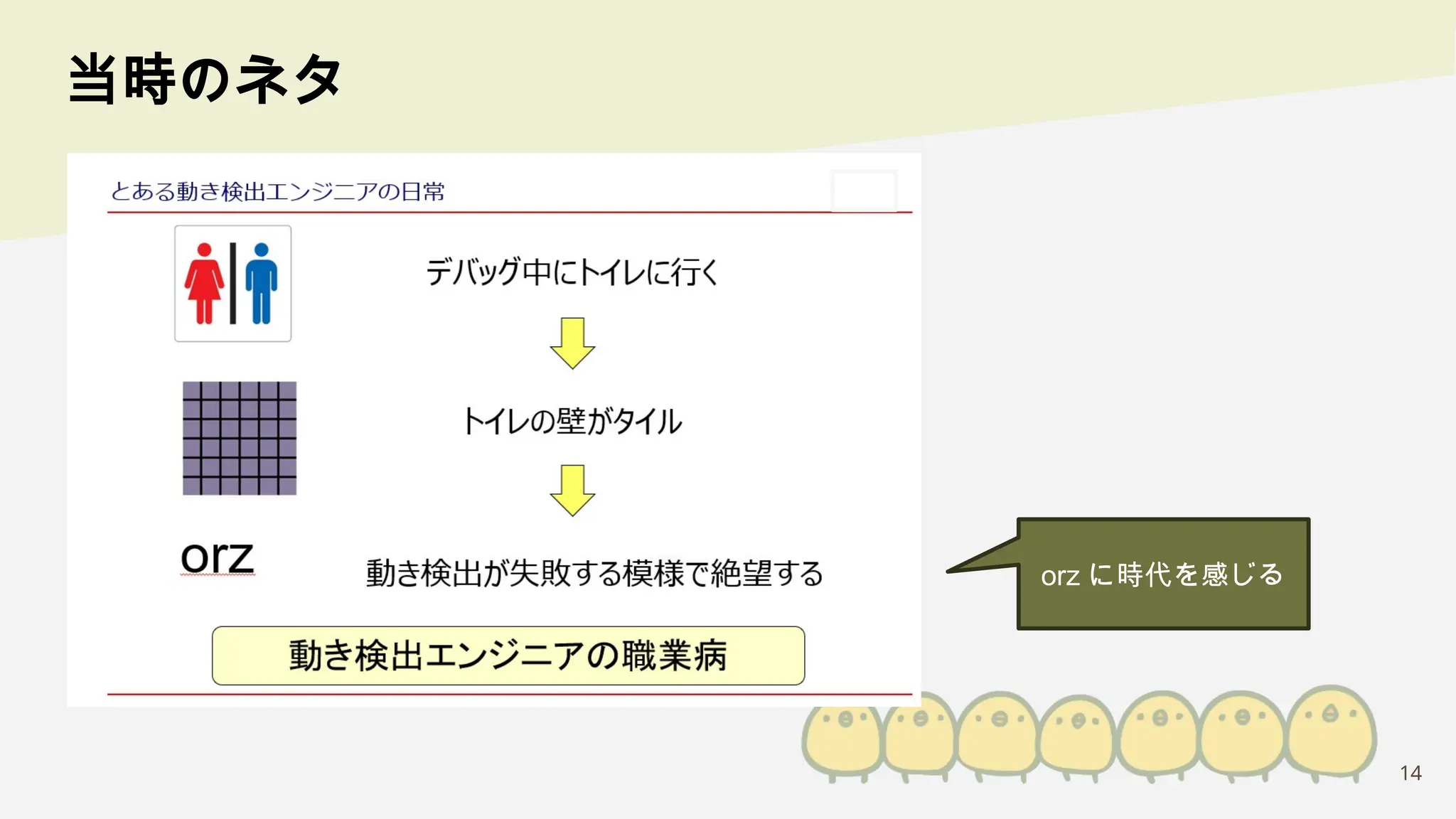 14
当時のネタ
orz に時代を感じる
 