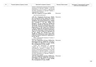 179
№ Редакція, прийнята в першому читанні Пропозиції та поправки до проекту Висновки, обґрунтування Законопроект, запропонований головним
комітетом в остаточній редакції
момент її народження тимчасово або постійно
проживала на території України, і особи без
громадянства, яка на момент її народження
постійно проживала на території України, є
громадянином України."
-409- Н.д. Скороход А. К. (р.к. №299) Відхилено
нову частину виключити
-410- Н.д. Тимошенко Ю. В. (р.к. №162),
Н.д. Соколов М. В. (р.к. №452), Н.д. Дубіль
В. О. (р.к. №171), Н.д. Кожем'якін А. А. (р.к.
№168), Н.д. Наливайченко В. О. (р.к. №164),
Н.д. Євтушок С. М. (р.к. №436), Н.д.
Немиря Г. М. (р.к. №169), Н.д. Цимбалюк
М. М. (р.к. №176), Н.д. Бондарєв К. А. (р.к.
№175), Н.д. Лукашук Б. О. (р.к. №454), Н.д.
Кириленко І. Г. (р.к. №167), Н.д. Пузійчук
А. В. (р.к. №182), Н.д. Кучеренко О. Ю. (р.к.
№179), Н.д. Власенко С. В. (р.к. №170), Н.д.
Тарута С. О. (р.к. №163), Н.д. Волинець М.
Я. (р.к. №181), Н.д. Івченко В. Є. (р.к.
№185), Н.д. Мейдич О. Л. (р.к. №233), Н.д.
Соболєв С. В. (р.к. №165), Н.д. Лабунська А.
В. (р.к. №174)
Відхилено
Абзац дванадцятий підпункту 6 пункту 1
розділу І виключити.
-411- Н.д. Герасимов А. В. (р.к. №196), Н.д.
Павленко Р. М. (р.к. №203), Н.д. Ар'єв В. І.
(р.к. №202), Н.д. Федина С. Р. (р.к. №190),
Н.д. Гончаренко О. О. (р.к. №338)
Відхилено
Особа, яка народилася на території
України або за її межами від особи без
громадянства, визнаної в Україні, яка на
момент її народження тимчасово або постійно
проживала на території України, і особи без
громадянства, яка на момент її народження
постійно проживала на території України, є
громадянином України.
-412- Н.д. Герасимов А. В. (р.к. №196), Н.д.
Павленко Р. М. (р.к. №203), Н.д. Ар'єв В. І.
(р.к. №202), Н.д. Федина С. Р. (р.к. №190),
Н.д. Гончаренко О. О. (р.к. №338)
Відхилено
 