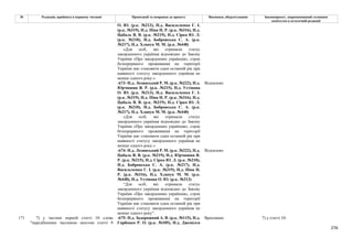 276
№ Редакція, прийнята в першому читанні Пропозиції та поправки до проекту Висновки, обґрунтування Законопроект, запропонований головним
комітетом в остаточній редакції
О. Ю. (р.к. №213), Н.д. Васильченко Г. І.
(р.к. №319), Н.д. Піпа Н. Р. (р.к. №316), Н.д.
Цабаль В. В. (р.к. №219), Н.д. Сірко Ю. Л.
(р.к. №210), Н.д. Бобровська С. А. (р.к.
№217), Н.д. Хлапук М. М. (р.к. №448)
«Для осіб, які отримали статус
закордонного українця відповідно до Закону
України «Про закордонних українців», строк
безперервного проживання на території
України має становити один останній рік при
наявності статусу закордонного українця не
менше одного року.»
-673- Н.д. Лозинський Р. М. (р.к. №222), Н.д.
Юрчишин Я. Р. (р.к. №215), Н.д. Устінова
О. Ю. (р.к. №213), Н.д. Васильченко Г. І.
(р.к. №319), Н.д. Піпа Н. Р. (р.к. №316), Н.д.
Цабаль В. В. (р.к. №219), Н.д. Сірко Ю. Л.
(р.к. №210), Н.д. Бобровська С. А. (р.к.
№217), Н.д. Хлапук М. М. (р.к. №448)
Відхилено
«Для осіб, які отримали статус
закордонного українця відповідно до Закону
України «Про закордонних українців», строк
безперервного проживання на території
України має становити один останній рік при
наявності статусу закордонного українця не
менше одного року.»
-674- Н.д. Лозинський Р. М. (р.к. №222), Н.д.
Цабаль В. В. (р.к. №219), Н.д. Юрчишин Я.
Р. (р.к. №215), Н.д. Сірко Ю. Л. (р.к. №210),
Н.д. Бобровська С. А. (р.к. №217), Н.д.
Васильченко Г. І. (р.к. №319), Н.д. Піпа Н.
Р. (р.к. №316), Н.д. Хлапук М. М. (р.к.
№448), Н.д. Устінова О. Ю. (р.к. №213)
Відхилено
“Для осіб, які отримали статус
закордонного українця відповідно до Закону
України «Про закордонних українців», строк
безперервного проживання на території
України має становити один останній рік при
наявності статусу закордонного українця не
менше одного року”.
171 7) у частині першій статті 10 слова
"передбачених частиною шостою статті 9
-675- Н.д. Задорожний А. В. (р.к. №115), Н.д.
Горбенко Р. О. (р.к. №105), Н.д. Джемілєв
Враховано 7) у статті 10:
 