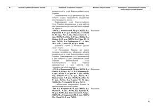 82
№ Редакція, прийнята в першому читанні Пропозиції та поправки до проекту Висновки, обґрунтування Законопроект, запропонований головним
комітетом в остаточній редакції
посади судді та судді Конституційного суду
України.
Повноваження судді припиняються у разі
набуття суддею громадянства (підданства)
іншої держави чи держав .
Повноваження судді Конституційного
Суду України припиняються у разі набуття
ним громадянства (підданства) іншої держави
чи держав.»
-198- Н.д. Лозинський Р. М. (р.к. №222), Н.д.
Юрчишин Я. Р. (р.к. №215), Н.д. Устінова
О. Ю. (р.к. №213), Н.д. Васильченко Г. І.
(р.к. №319), Н.д. Піпа Н. Р. (р.к. №316), Н.д.
Цабаль В. В. (р.к. №219), Н.д. Сірко Ю. Л.
(р.к. №210), Н.д. Бобровська С. А. (р.к.
№217), Н.д. Хлапук М. М. (р.к. №448)
Відхилено
доповнити статтю 2 частиною другою
такого змісту:
«2. Громадянам України, які мають
іноземне громадянство, заборонено займати
посади судді та судді Конституційного суду
України. Повноваження судді припиняються
у разі набуття суддею громадянства іншої
держави. Повноваження судді
Конституційного Суду України
припиняються у разі набуття ним
громадянства іншої держави.»
-199- Н.д. Лозинський Р. М. (р.к. №222), Н.д.
Цабаль В. В. (р.к. №219), Н.д. Юрчишин Я.
Р. (р.к. №215), Н.д. Сірко Ю. Л. (р.к. №210),
Н.д. Бобровська С. А. (р.к. №217), Н.д.
Васильченко Г. І. (р.к. №319), Н.д. Піпа Н.
Р. (р.к. №316), Н.д. Хлапук М. М. (р.к.
№448), Н.д. Устінова О. Ю. (р.к. №213)
Відхилено
- забезпечення національної безпеки та
національних інтересів України;
-200- Н.д. В'ятрович В. М. (р.к. №431), Н.д.
Федина С. Р. (р.к. №190), Н.д. Кравчук Є.
М. (р.к. №108), Н.д. Констанкевич І. М. (р.к.
№238), Н.д. Княжицький М. Л. (р.к. №317),
Н.д. Сірко Ю. Л. (р.к. №210)
Відхилено
 