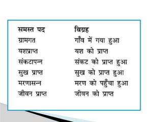 Samas Examples Class 7 समास.pptx samas and it's importance in education | PPTX