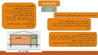 ‫التصميمة‬ ‫األسس‬
‫الفراغات‬
‫التعليمية‬
‫الشمال‬ ‫ناحية‬ ‫األطول‬ ‫الضلع‬ ‫يكون‬ ‫بحيث‬ ‫الفصول‬ ‫توجيه‬.
:‫الفتحات‬
‫النوافذ‬ ‫مساحة‬
18
-
20
%
‫للفصل‬ ‫الكلية‬ ‫المساحة‬ ‫من‬.
‫عن‬ ‫يقل‬ ‫ال‬ ‫العادي‬ ‫الشباك‬ ‫ارتفاع‬
9
.
‫م‬ .
‫عن‬ ‫تقل‬ ‫ال‬ ‫الشبابيك‬ ‫جلسات‬ ‫ارتفاع‬
1.1
‫للخارج‬ ‫األطفال‬ ‫تطلع‬ ‫لمنع‬ ‫م‬
‫الحوادث‬ ‫لتالفى‬ ‫زجاجي‬ ‫لوح‬ ‫بها‬ ‫األبواب‬.
‫تساوى‬ ‫طالب‬ ‫لكل‬ ‫الهواء‬ ‫حجم‬
3
‫متر‬
‫مكعب‬ .
‫للحصول‬ ‫الجهتين‬ ‫من‬ ‫الشبابيك‬ ‫توضع‬
‫تهوية‬ ‫على‬
- ‫الفصل‬ ‫مسطح‬ ‫من‬ ‫الفرد‬ ‫نصيب‬
1.2
‫م‬
2 .
- ‫عن‬ ‫تقل‬ ‫ال‬ ‫والسبورة‬ ‫مقعد‬ ‫أول‬ ‫بين‬ ‫المسافة‬
2
‫م‬ .
- ‫عن‬ ‫تزيد‬ ‫ال‬ ‫والسبورة‬ ‫مقعد‬ ‫آخر‬ ‫بين‬ ‫المسافة‬
8.5
‫متر‬ .
‫المدارس‬ ‫تصميم‬ ‫أسس‬
-‫المعة‬ ‫غير‬ ‫فاتحة‬ ‫األلوان‬ ‫من‬ ‫الداخلية‬ ‫الحوائط‬ ‫ألوان‬ ‫تكون‬ ‫أن‬
‫بارتفاع‬ ‫الزيت‬ ‫ببوية‬ ‫األسفال‬ ‫تدهن‬ ‫أن‬ ‫ويستحسن‬ ‫اإلبهار‬ ‫لمنع‬
‫تنظيفها‬ ‫لسهولة‬ ‫الشبابيك‬ ‫أعتاب‬
-‫ويمكن‬ ‫المعدنية‬ ‫الستائر‬ ‫أو‬ ‫السميك‬ ‫القماش‬ ‫ستائر‬ ‫تركيب‬
‫الحاجة‬ ‫حسب‬ ‫ا‬ً‫رأسي‬ ‫الستائر‬ ‫تحريك‬
 