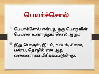 தமிழ்மொழி ஆண்டு 3 பெயர்ச்சொற்கள் அறிமுகம் | PPTX