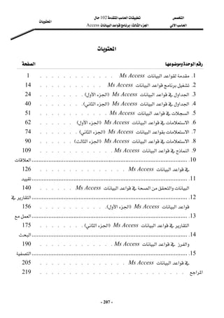 ‫א‬

‫א‬‫א‬
102

‫א‬‫א‬
‫א‬‫א‬
W

‫א‬‫א‬
Access
‫א‬
-
207
-
‫א‬
 
‫א‬

 
 
 
 
 
 
 
 
 

 
‫א‬
1
K
‫א‬‫א‬
Ms Access

 K K K K K K K K K K K K K

1
 
2
K
‫א‬‫א‬
Ms Access

 K K K K K K K K K K K
14
 
3
K
‫א‬‫א‬‫א‬‫א‬
Ms Access
F
‫א‬‫א‬
E
 K K K K K K K K
24
 
4
K
‫א‬‫א‬‫א‬‫א‬
Ms Access
F
‫א‬‫א‬
E
 K K K K K K K K
40
 
5
K
‫א‬‫א‬‫א‬
Ms Access

 K K K K K K K K K K K K
51
 
6
K
‫א‬‫א‬‫א‬
Ms Access
F
‫א‬‫א‬
E
 K K K K K K
62
 
7
K
‫א‬‫א‬‫א‬
Ms Access
F
‫א‬‫א‬
E
 K K K K K K K
74
 
8
K
‫א‬‫א‬‫א‬
Ms Access
F
‫א‬‫א‬
E
 K K K K K K
90
 
9
K
‫א‬‫א‬‫א‬
Ms Access

 K K K K K K K K K K K K K
109
 
10
K
................................
................................
.............................
‫א‬
‫א‬‫א‬

Ms Access

 K K K K K K K K K K K K K K K
126
 
11
K
................................
................................
.............................

‫א‬‫א‬‫א‬‫א‬‫א‬
Ms Access

 K K K K K K
140
 
12
K
................................
................................
.............................
‫א‬
‫א‬‫א‬
Ms Access
F
‫א‬‫א‬
E
 K K K K K K K K K K K K
156
 
13
K
................................
................................
.............................
‫א‬
‫א‬

‫א‬‫א‬
Ms Access
F
‫א‬‫א‬
E
 K K K K K K K K
175
 
14
K
................................
................................
.............................
‫א‬
‫א‬‫א‬‫א‬
Ms Access

 K K K K K K K K K K K K K
190
 
15
K
................................
................................
.............................
‫א‬
‫א‬‫א‬
Ms Access

 K K K K K K K K K K K K K K K
205
 
‫א‬‫א‬
 K K K K K K K K K K K K K K K K K K K K K K K K K
219
 
 